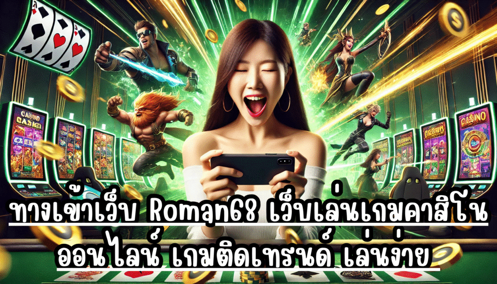 ทางเข้าเว็บ Roman68 เว็บเล่นเกมคาสิโนออนไลน์ เกมติดเทรนด์ เล่นง่าย ได้เงินจริง